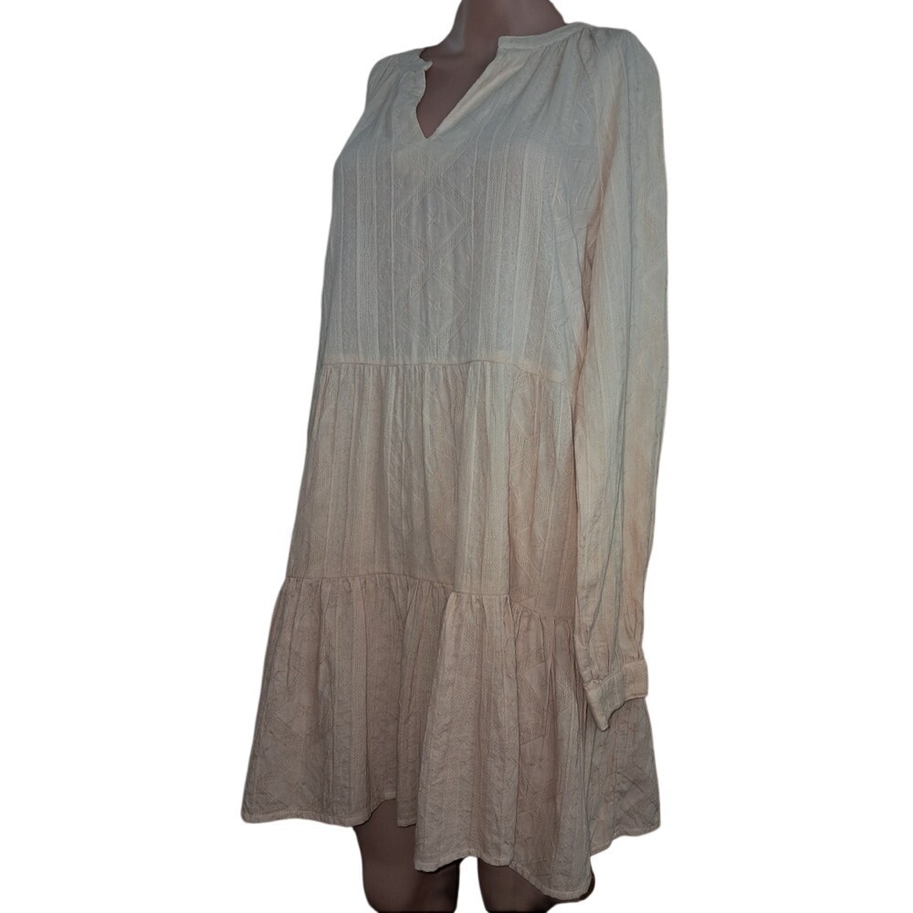 Dotti Women's Ombre Cotton Swim Cover Up Knee Length Dress Size Medium